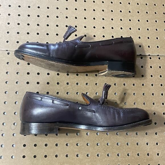 Alden Penny Loafer Mens 9.5 Mahogany Brown Calfskin Leather Tassel Goodyear USA main image 8